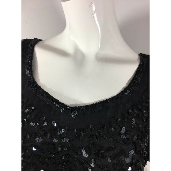 Vintage Beaded Sequin Silk Blouse - Picture 3 of 8